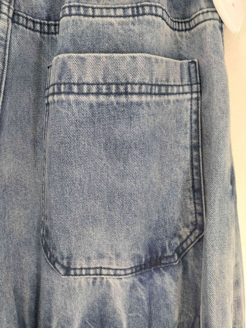 PBLIM 加工デザイン ワイドデニムパンツ メンズ JPN:M