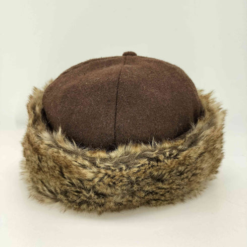 ハリスツイード Harris Tweed チェック フェイクファー付き フライトキャップ メンズ