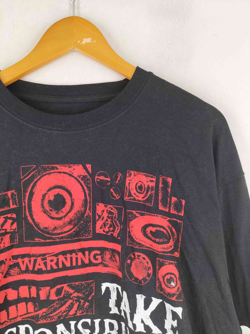 ホラーゲーム グラフィックプリント ロングスリーブ Tシャツ メンズ JPN:XL