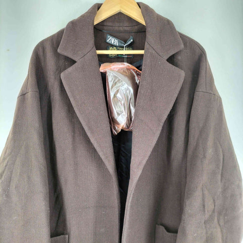 ザラ ZARA MANTECO社 ボタンレス ベルテッドコート レディース import:S