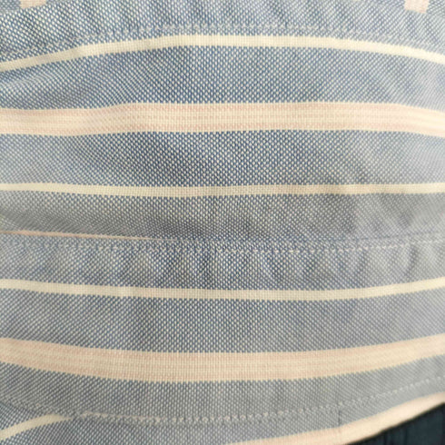 ラルフローレン RALPH LAUREN classic fit ポニー刺繍 ストライプ ボタンダウン 半袖 シャツ メンズ LL