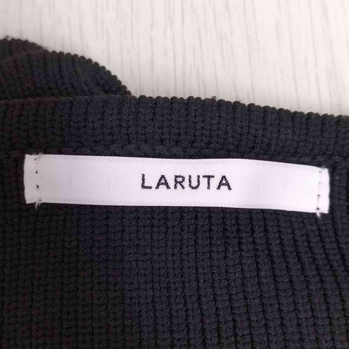LARUTA ポリニットコンパクトZIPカーデ レディース FREE
