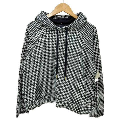 トミーヒルフィガー TOMMY HILFIGER 千鳥柄 ボックスフィット プルオーバー パーカー レディース import:L