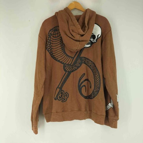 ステューシー Stussy 00S スカルキングプリント ジップパーカー メンズ import:XL