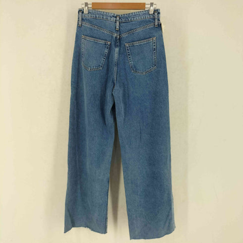 ザラ ZARA 1タック カットオフ ワイド デニム パンツ レディース 38