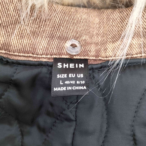 シーイン SHEIN ファー付き ボンバージャケット レディース JPN:L