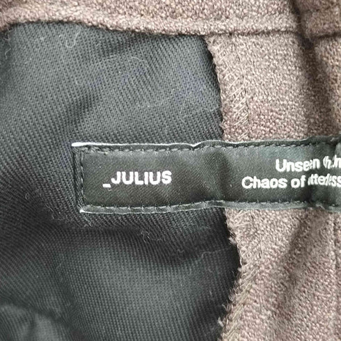 ユリウス JULIUS 21aw Resilience TROUSERS FOR MALE レーヨン ウール イージーサルエル パンツ メンズ JPN:2
