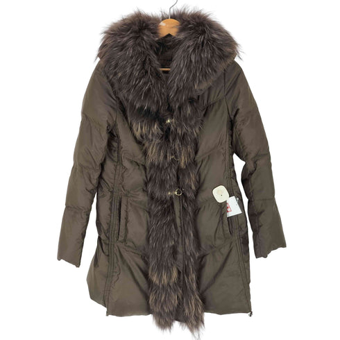 natural fit ファー ダウンコート レディース JPN:38