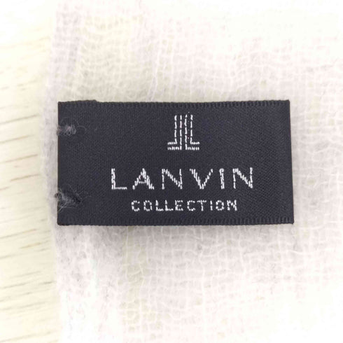 ランバンコレクション LANVIN COLLECTION カシミア100 フリンジ マフラー レディース