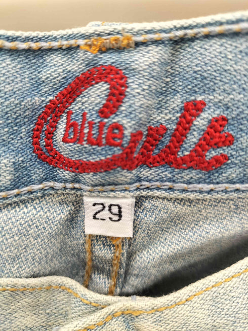 BLUE CULK 刺繍ロゴ 5ポケット フレア デニムパンツ Y2K レディース US:28-29