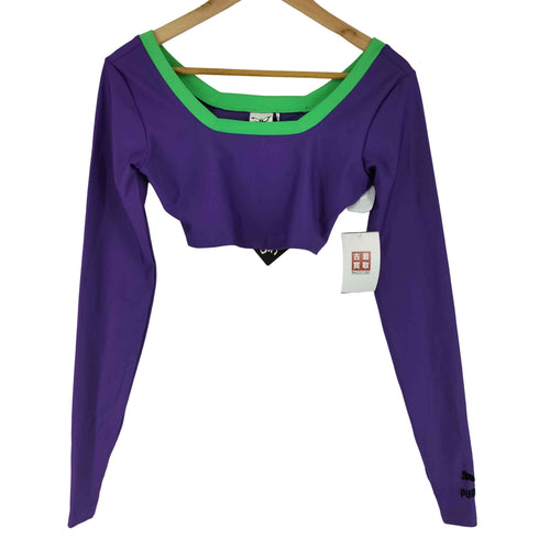 プーマ PUMA Cropped Colorblock Long Sleeve Top レディース M