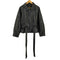 ザラ ZARA ベルト付き フェイクレザー ペプラムジャケット メンズ L