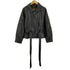 ザラ ZARA ベルト付き フェイクレザー ペプラムジャケット メンズ L