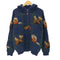 エルエルビーン L.L.Bean 80-90s PURE WOOL 香港製 総柄ハーフジップニット メンズ JPN:M