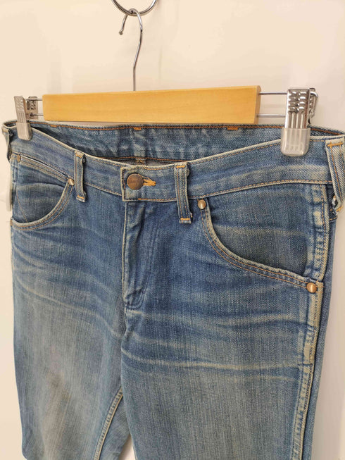ラングラー Wrangler 00S SANFORIZED レザーパッチ フレア デニムパンツ レディース 31×32