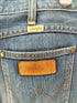 ラングラー Wrangler 00S SANFORIZED レザーパッチ フレア デニムパンツ レディース 31×32
