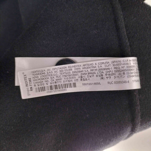 ザラ ZARA ウール混 ダブル チェスターコート レディース L