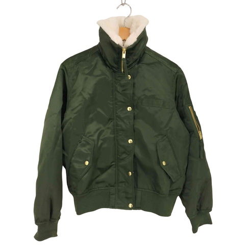 ギャップ Gap Faux-Fur Lined Bomber Jacket ファー ボンバージャケット レディース import:M