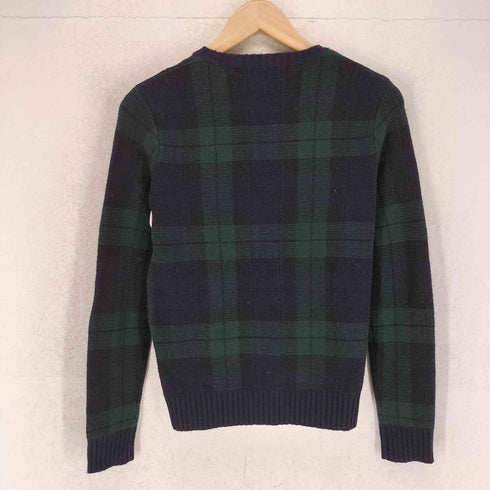 ラルフローレンスポーツ RALPH LAUREN SPORT CASHMERE&WOOL カシミヤ混 チェック 犬 刺繍 ニット セーター レディース M