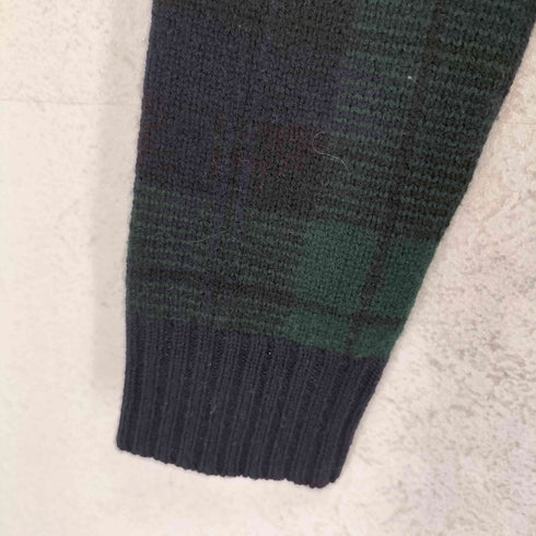 ラルフローレンスポーツ RALPH LAUREN SPORT CASHMERE&WOOL カシミヤ混 チェック 犬 刺繍 ニット セーター レディース M