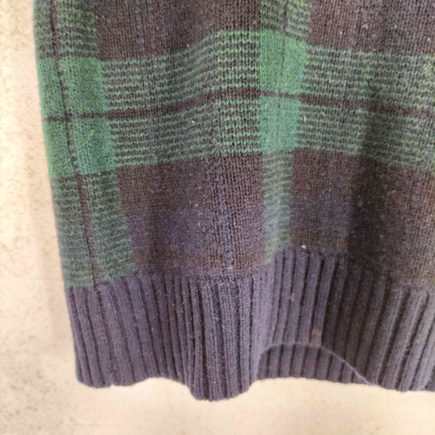 ラルフローレンスポーツ RALPH LAUREN SPORT CASHMERE&WOOL カシミヤ混 チェック 犬 刺繍 ニット セーター レディース M