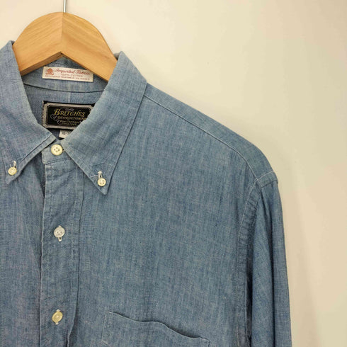 BRITCHES 60S~70S シャンブレー L/S BD シャツ メンズ 16-35
