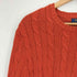 ポロラルフローレン POLO RALPH LAUREN 現行タグ コットン100% スモールポニー刺繍 ケーブルニット メンズ import:M