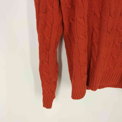 ポロラルフローレン POLO RALPH LAUREN 現行タグ コットン100% スモールポニー刺繍 ケーブルニット メンズ import:M