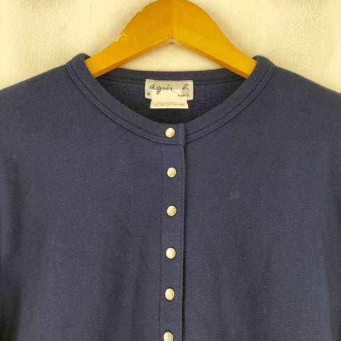 アニエスベー agnes b. PARIS スナップボタン スウェットカーディガン レディース FR:36