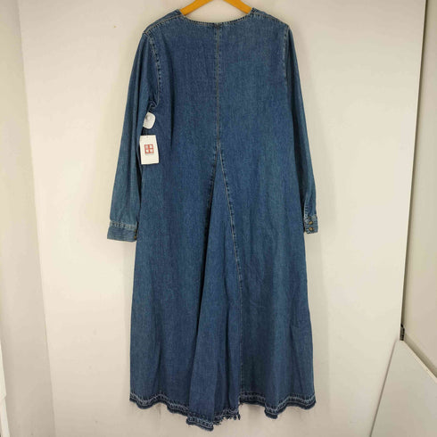 ザラ ZARA Aライン デニムマキシワンピース レディース import:L