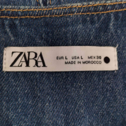 ザラ ZARA Aライン デニムマキシワンピース レディース import:L