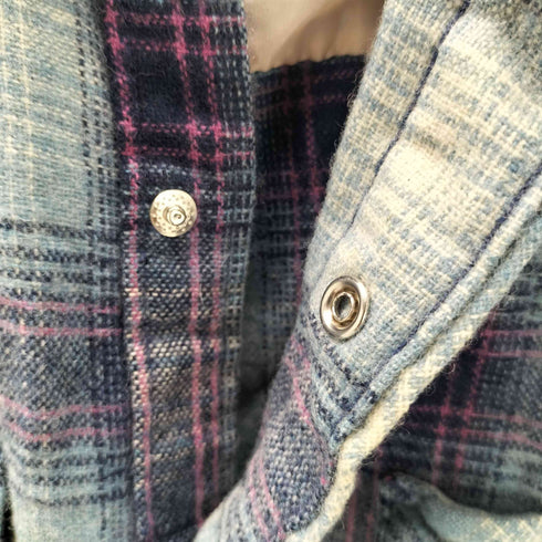 mirror western wear 70-80S ウエスタン フランネル チェック シャツ 襟芯 メンズ