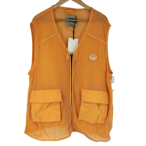 DAMSON MADDER Fisherman Mesh Vest メッシュ ジップアップ ベスト メンズ XL