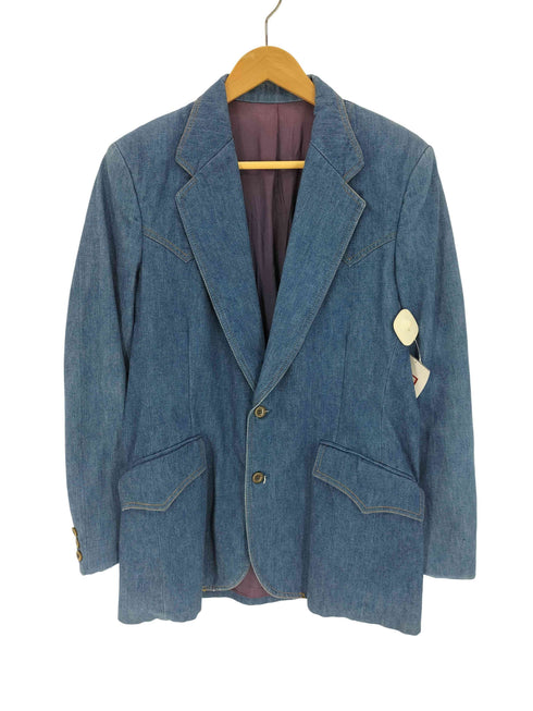 リー Lee 70S USA製 デニム ウエスタン 2B シングルブレストジャケット メンズ R