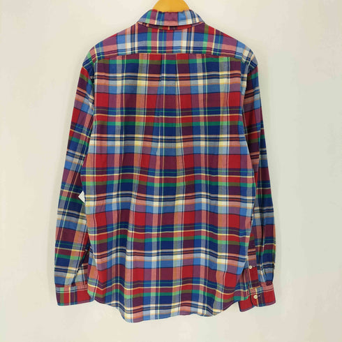 ラルフローレン RALPH LAUREN ポニー刺繍 SLIM FIT マドラスチェックボタンダウンシャツ メンズ import:L