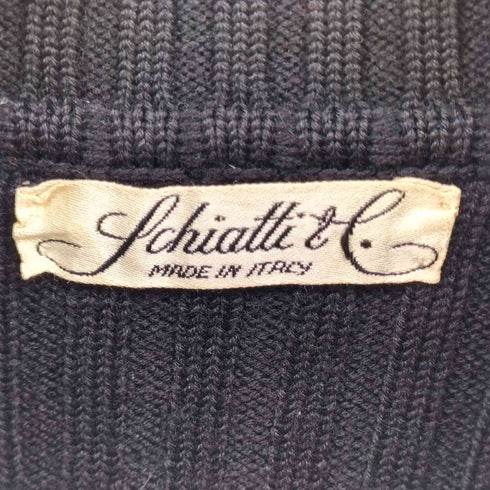 Schiatti&C 60s-70s イタリア製 ハイネック リブ切替 ファイヤーマン ニット ジャケット メンズ