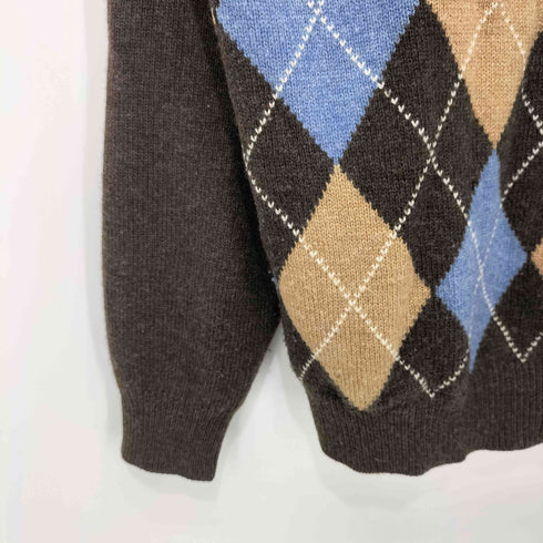 ブルックスブラザーズ BROOKS BROTHERS ラムズウール アーガイル Vネック ニット メンズ import:M
