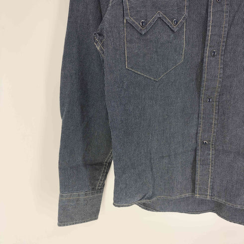 BRAIN TRUST ストライプ L/S ウエスタンシャツ メンズ import:M