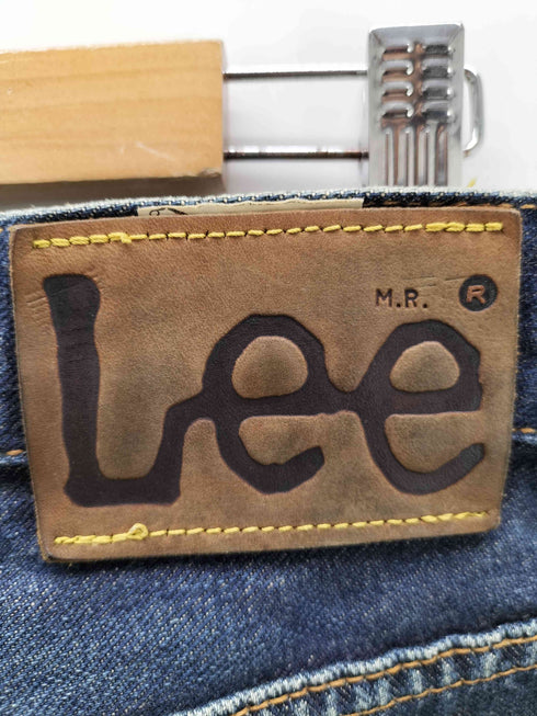 リー Lee 90-00S OLD ストレート デニム パンツ リペア タタキ 片耳 赤耳 メンズ 36×33