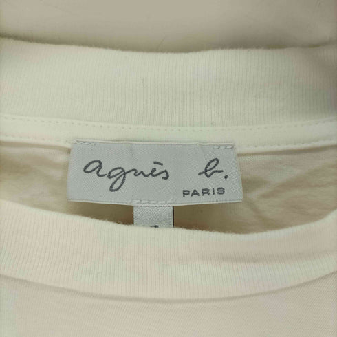 アニエスベー agnes b. 白タグ プリントクロップド丈 Tシャツ レディース JPN:3