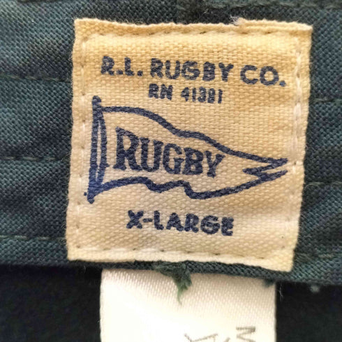 ラグビーラルフローレン Rugby Ralph Lauren ロゴワッペン パイピング ウール 6 パネル フランネル キャップ メンズ XL
