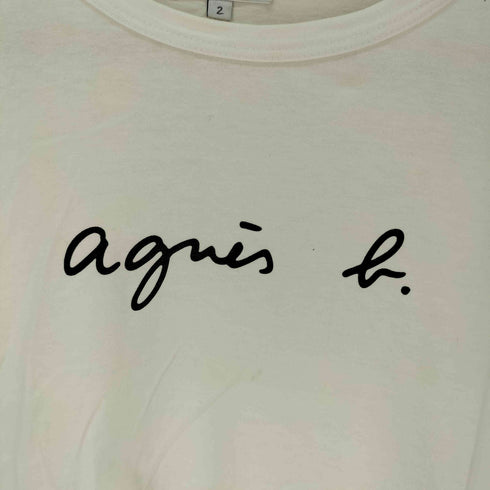 アニエスベー agnes b. 白タグ プリント クルーネックTシャツ レディース JPN:2