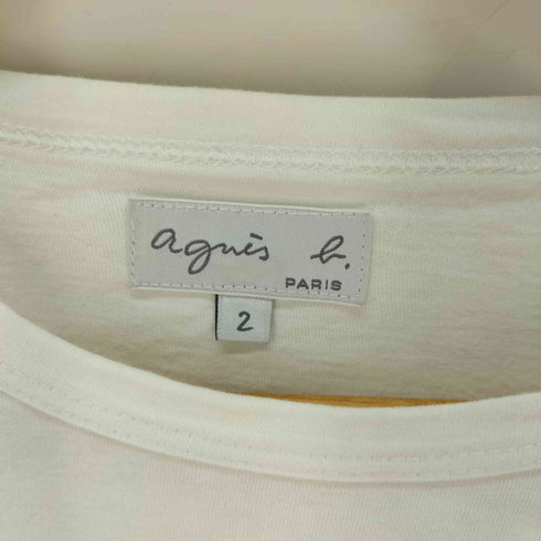アニエスベー agnes b. 白タグ プリント クルーネックTシャツ レディース JPN:2