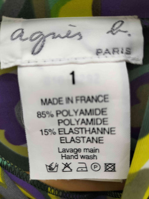 アニエスベー agnes b. PARIS フランス製 花柄 ノースリーブ ワンピース レディース 1