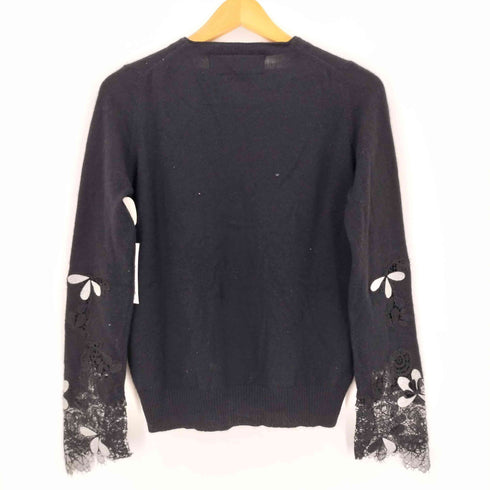 ermanno scervino カシミヤ45 袖レース カーディガン レディース EUR:40