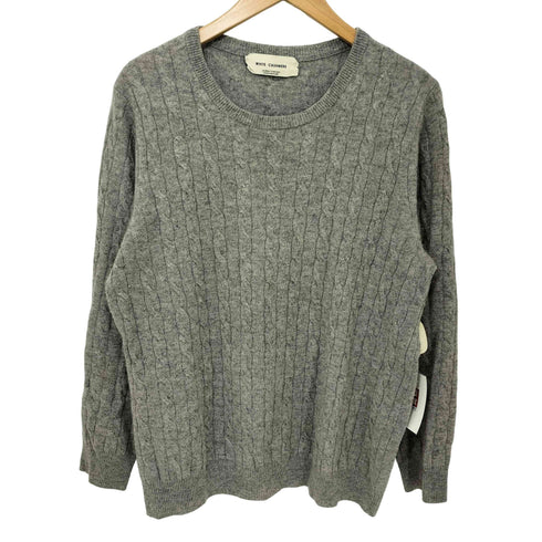 ジャーナルスタンダード JOURNAL STANDARD WHITE CASHMERE カシミヤ100 ケーブル クルーネック ニット レディース JPN:M