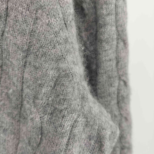 ジャーナルスタンダード JOURNAL STANDARD WHITE CASHMERE カシミヤ100 ケーブル クルーネック ニット レディース JPN:M