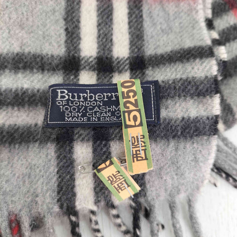 バーバリーズ BURBERRYS イングランド製 カシミア100 ノバチェックマフラー レディース