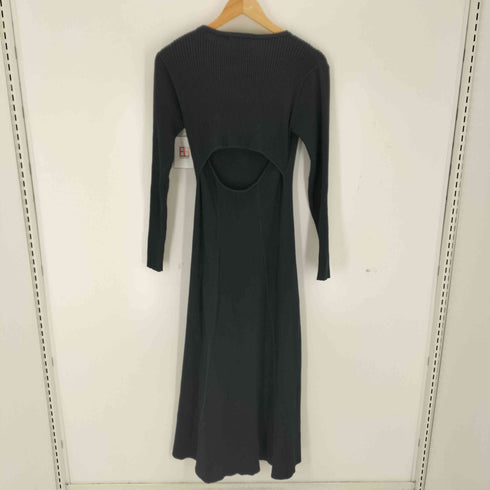 リムアーク RIM.ARK Black dress scene 2 ブラックドレス リブニット ワンピース レディース 38