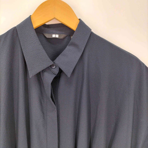 ユニクロ UNIQLO シアサッカーシャツワンピース レディース JPN:L